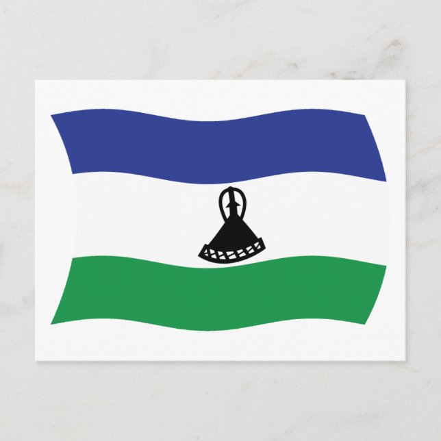 Carte postale du drapeau du Lesotho (Devant)