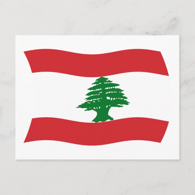 Carte postale du drapeau du Liban (Devant)