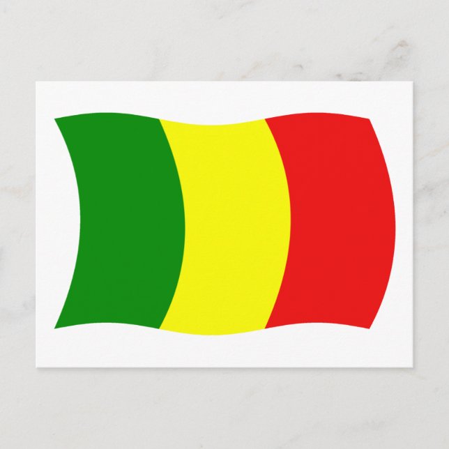 Carte postale du drapeau du Mali (Devant)