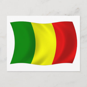 Carte postale du drapeau du Mali