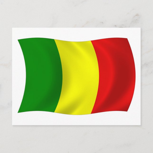 Carte postale du drapeau du Mali (Devant)