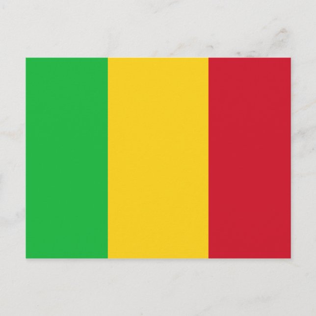 Carte postale du drapeau du Mali (Devant)