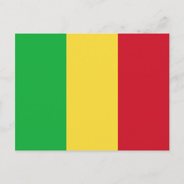 Carte postale du drapeau du Mali (Devant)