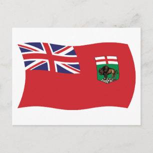 Carte postale du drapeau du Manitoba