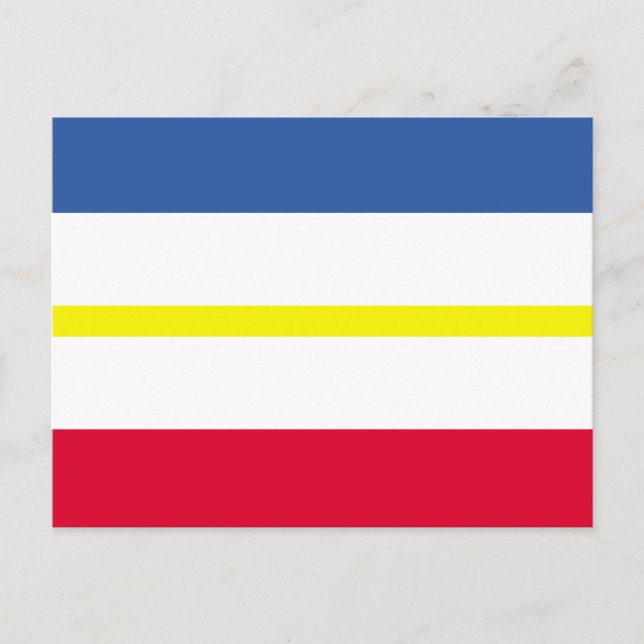 Carte postale du drapeau du Mecklembourg-Poméranie (Devant)