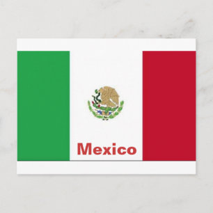 Carte postale du drapeau du Mexique