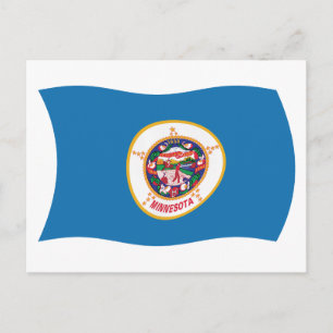 Carte postale du drapeau du Minnesota