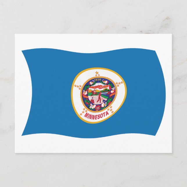 Carte postale du drapeau du Minnesota (Devant)