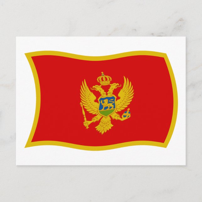 Carte postale du drapeau du Monténégro (Devant)