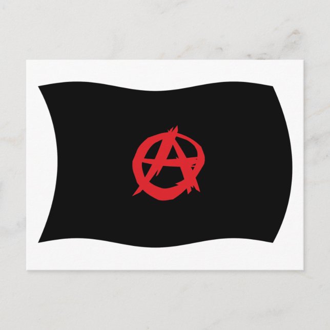 Carte postale du drapeau du mouvement anarchiste (Devant)
