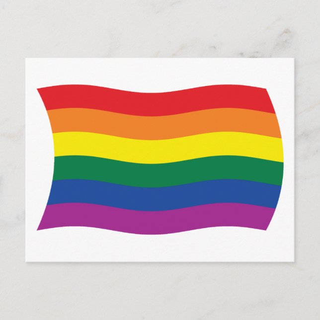 Carte postale du drapeau du mouvement de la fierté (Devant)