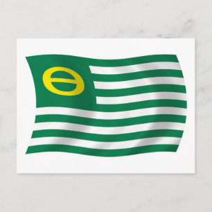 Carte postale du drapeau du Mouvement Écologique