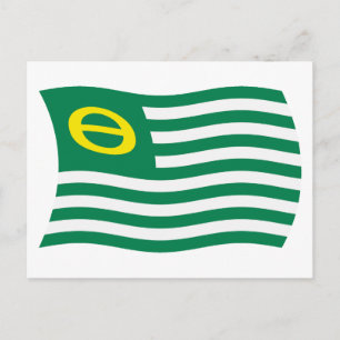 Carte postale du drapeau du Mouvement Écologique