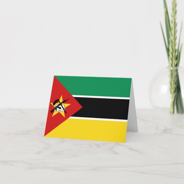 Carte postale du drapeau du Mozambique (Devant)