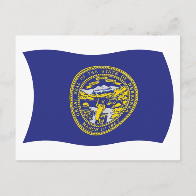 Carte postale du drapeau du Nebraska (Devant)