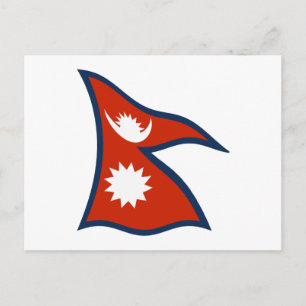 Carte postale du drapeau du Népal