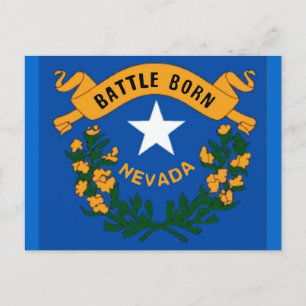 Carte postale du drapeau du Nevada