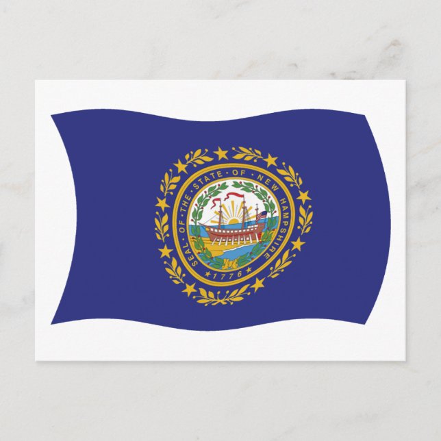 Carte postale du drapeau du New Hampshire (Devant)