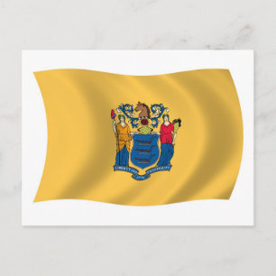 Carte postale du drapeau du New Jersey
