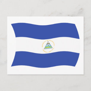 Carte postale du drapeau du Nicaragua
