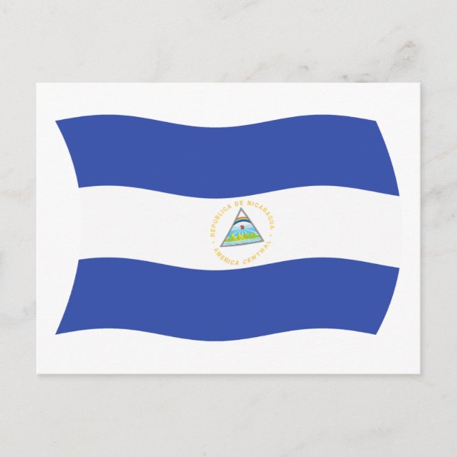 Carte postale du drapeau du Nicaragua (Devant)