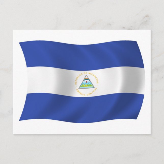 Carte postale du drapeau du Nicaragua (Devant)