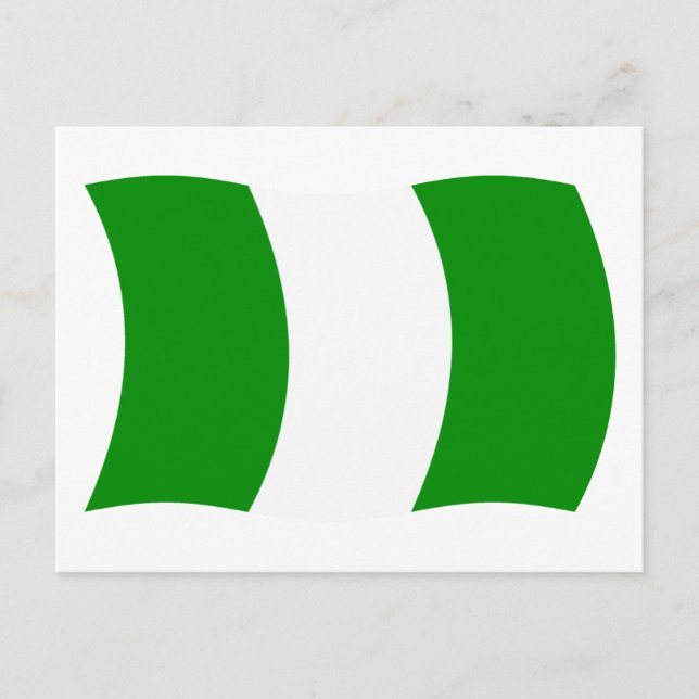 Carte postale du drapeau du Nigeria (Devant)