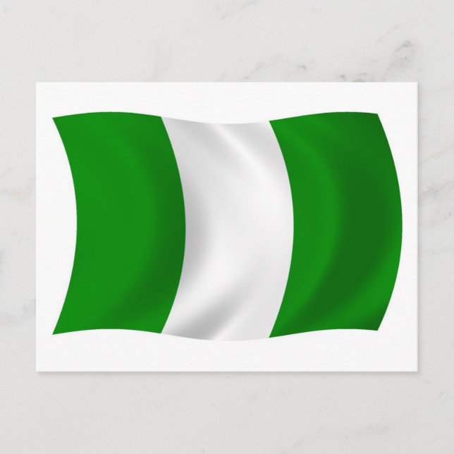 Carte postale du drapeau du Nigéria (Devant)