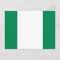 Carte postale du drapeau du Nigeria (nigérian)