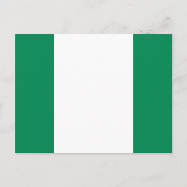 Carte postale du drapeau du Nigeria (nigérian) (Devant)