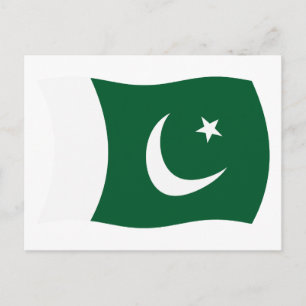 Carte postale du drapeau du Pakistan