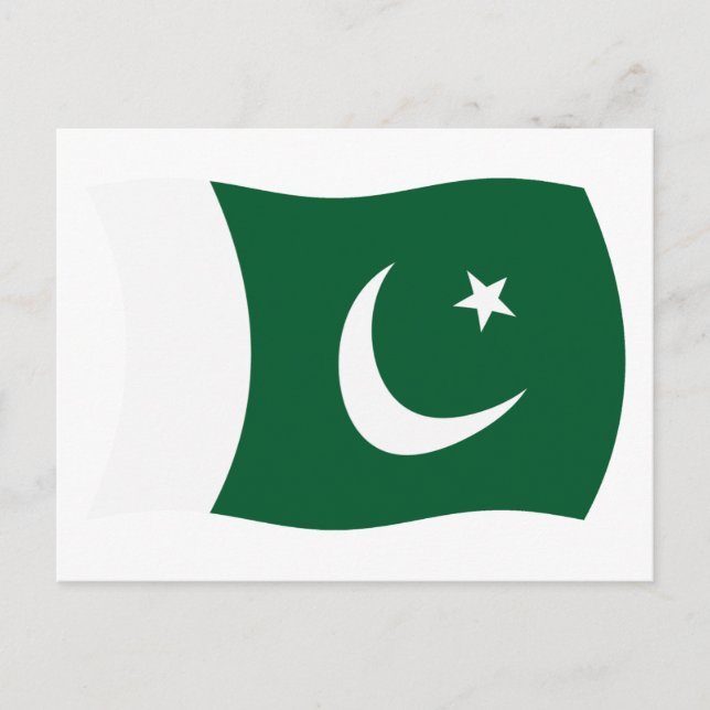 Carte postale du drapeau du Pakistan (Devant)