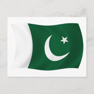 Carte postale du drapeau du Pakistan