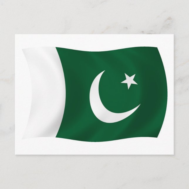 Carte postale du drapeau du Pakistan (Devant)