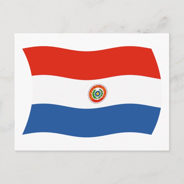 Carte postale du drapeau du Paraguay (Devant)