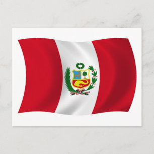 Carte postale du drapeau du Pérou
