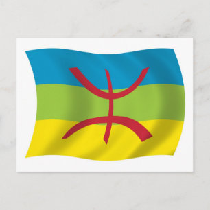 Carte postale du drapeau du peuple berbère