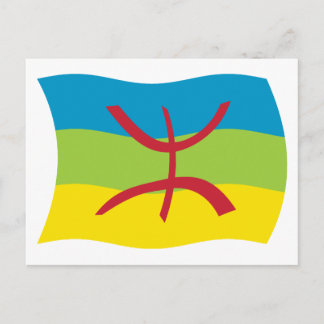 Carte postale du drapeau du peuple berbère