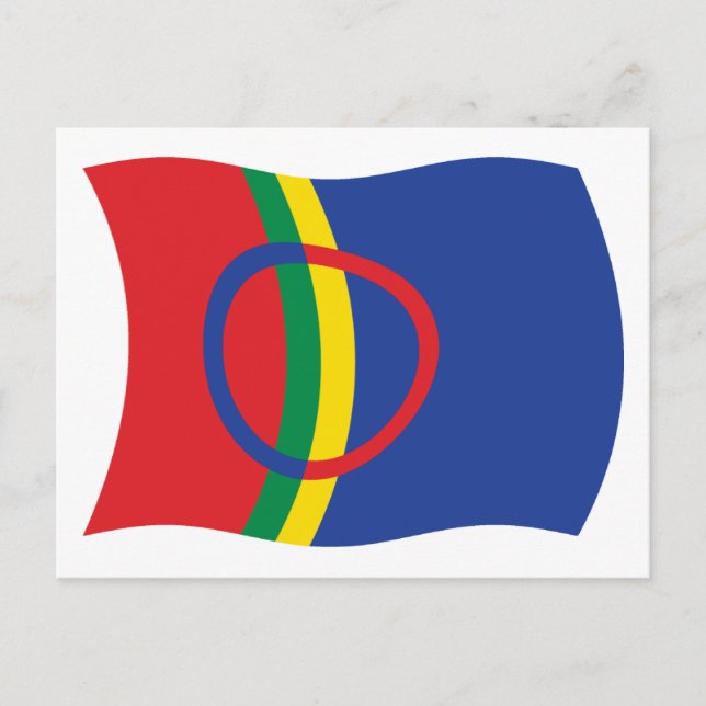 Carte postale du drapeau du peuple Sami (Devant)