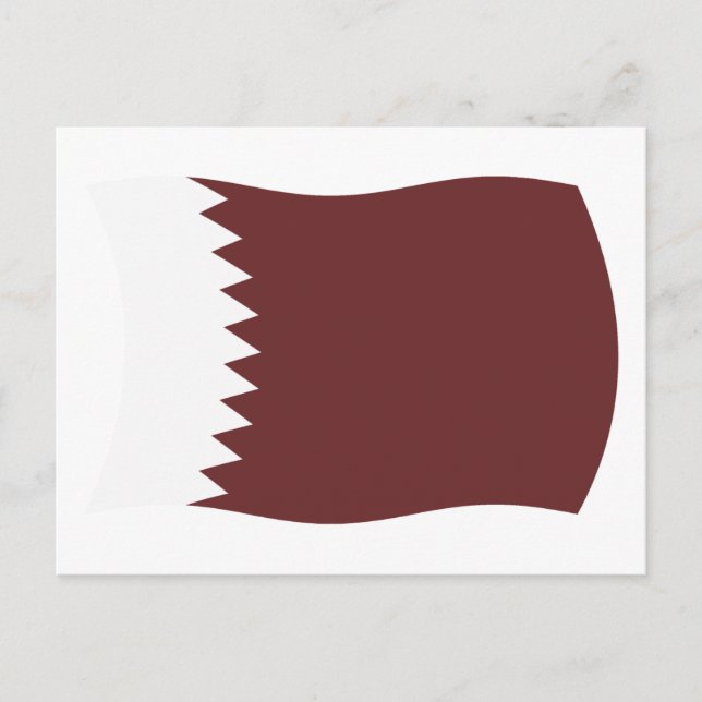 Carte postale du drapeau du Qatar (Devant)
