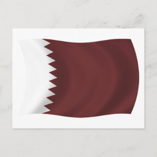 Carte postale du drapeau du Qatar