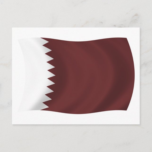 Carte postale du drapeau du Qatar (Devant)