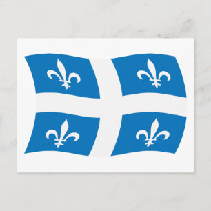 Carte postale du drapeau du Québec