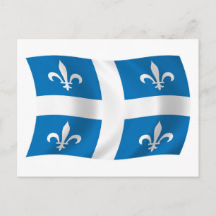 Carte postale du drapeau du Québec