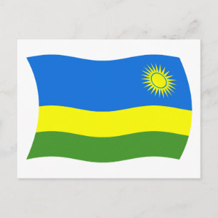 Carte postale du drapeau du Rwanda