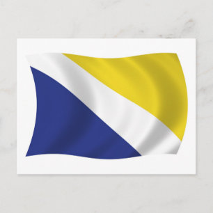 Carte postale du drapeau du Schleswig du Nord