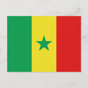 Carte postale du drapeau du Sénégal
