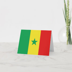 Carte postale du drapeau du Sénégal