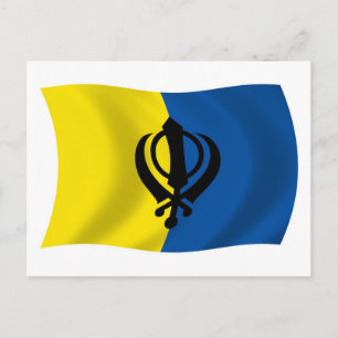 Carte postale du drapeau du sikhisme