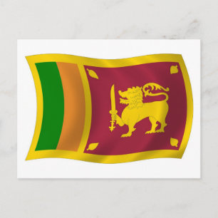 Carte postale du drapeau du Sri Lanka